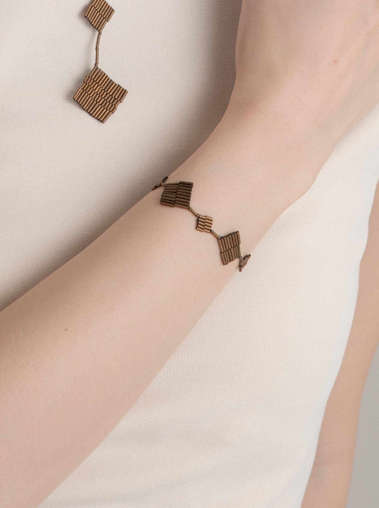 ブロンズビーズブレスレット（兆し003-BLT）兆しシリーズ